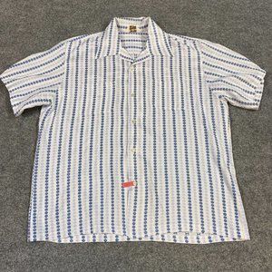 Mr. California Shirt XL Blue Short Sleeve Rockabilly USA Made Handmade